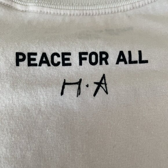 Uniqlo x HARUKA AYASE colab T Shirt Size XS “Peace For All” Light Pink Unisex - Picture 4 of 7